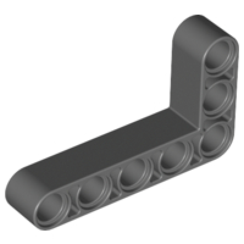 Technic, Hefbalk, Aangepast Gebogen Dik L Vorm 3x5 Dark Bluish Gray